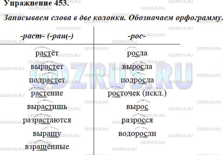 Фото решения 5: ГДЗ по Русскому языку 5 класса: Ладыженская Упр. 453
