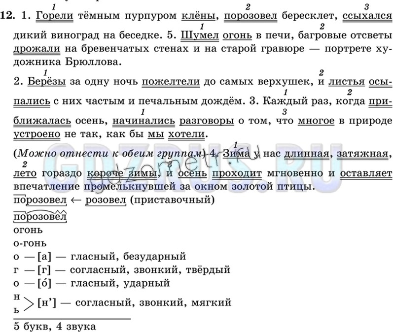 Фото решения 5: ГДЗ по Русскому языку 8 класса: Ладыженская Упр. 12
