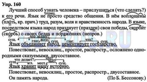 Язык не просто средство общения синтаксический. Русский язык 8 класс ладыженская упр 160. Русский язык 8 класс номер 160.